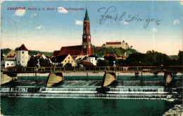 CPA AK Landshut Partie A.d.Wehr Und Martinskirche GERMANY (891859) - Landshut