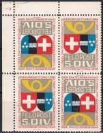Schweiz 4er-Block Soldatenmarken Postfrisch Feldpost 5. Div. - Autres & Non Classés