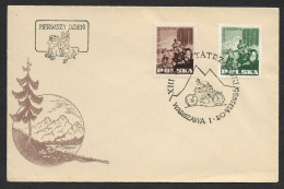 Pologne  FDC 1955 Course Moto Poland Moto Racing FDC - Moto