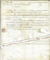 1820 RUSSIE BALTIQUE CRONSTADT  BANQUE FINANCE NEGOCE Par Defarge Négociant Paris Pour Veuve Lecouteulx à Rouen V.HIST. - 1800 – 1899