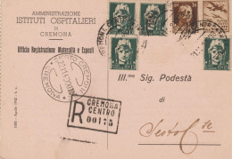 49*-30c.-Propaganda Di Guerra: Tutto E Tutti..-+15.Imperiale X4-v.1942-Ospedale Cremona X Sesto Cremonese - Kriegspropaganda