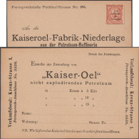 Dresde 1889, Entier Postal Timbré Sur Commande De Poste Privée Hansa. Commande De Pétrole Non Explosif En Bidons - Aardolie