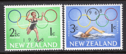 New Zealand 1968 Health - Olympic Games Set HM (SG 887-888) - Neufs