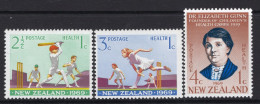 New Zealand 1969 Health - Cricket Set HM (SG 899-401) - Neufs