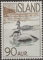 ICELAND 1959 Eider Ducks - 90a - Black And Brown MH - Ungebraucht