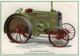 Tracteur  CASE 9-18 Kerosene - Publicité D'epoque 1920- Centenaire Editions Carte Postale Modern - Tractors