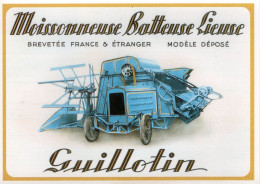 GUILLOTIN Moissonneuse-Batteure-Lieuse  - Publicité D'epoque 1936 - Centenaire Editions CPM - Tractors