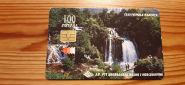 Phonecard Bosnia - Waterfall - Bosnie