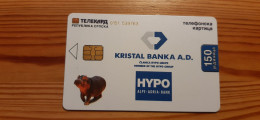 Phonecard Bosnia - Kristal Banka, Hippo - Bosnië