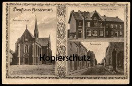 ALTE POSTKARTE GRUSS AUS HASTENRATH SCHULE UND RECTORAT HOFERSTRASSE RECTORATSKIRCHE ESCHWEILER Ansichtskarte AK Cpa - Eschweiler