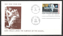 USA. PA 73 De 1969 Sur Enveloppe 1er Jour. Neil Armstrong. - Amérique Du Nord