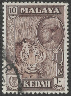 Kedah (Malaysia). 1959-62 Sultan Abdul Halim Shah. 10c Used. SG 109a - Kedah