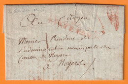 1797 - Lettre Pliée Avec Corresp Serrée De 3 Pages En PORT PAYE De PARIS Vers Noyers, Yonne - 1ère République - 1701-1800: Precursori XVIII