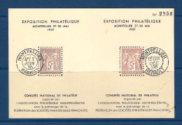 France - Bloc De L'exposition Philatélique De Montpellier En 1939 - Esposizioni Filateliche