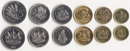Lesotho - Set 6 Coins 10 20 50 Lisente 1 2 5 Maloti 1998 - 2018 UNC Lemberg-Zp - Lesotho