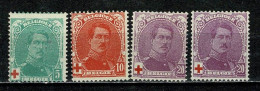Belg. 1914 OBP/COB 129/31*, 131a*  MH (2 Scans) - 1914-1915 Croix-Rouge