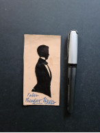 Silhouette, Auf Dünnem Karton Aufgeklebt, Motiv Junger Mann In Feinem Anzug, 1860, Achtung: Keine Ansichtskarte! - Silhouettes