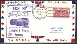 USA. Enveloppe Commémorative De 1949. First Trip Between Lexington & Fleming. - Bus