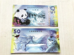 China Banknote Collection，Giant Panda Memorial Voucher Of Jiuzhaigou Valley Scenic And Historic Interest Area National P - Chine