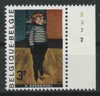 Belgie OCB 1686 ** MNH Met Plaatnummer 2 - 1971-1980