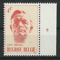 Belgie OCB 1690 ** MNH Met Plaatnummer 2 - 1971-1980