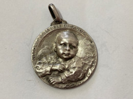 MEDAGLIA VITTORIO EMANUELE DI SAVOIA ARGENTO  SILVER 800 INC.DAL CASTAGNè 1937 - Autres & Non Classés