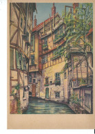 Quedlinburg, Klein Venedig, Tempera Von M. Schewe, Ditfurt Am Harz, Nicht Gelaufen - Quedlinburg