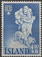 ICELAND 1960 World Refugee Year - 4k50 - The Outcast (after Jonsson) MH - Unused Stamps