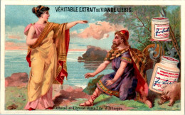 Chromo Liebig Série Française N°166 Ulysse 4) Athéné Et Ulysse Dans L'île D'Ithaque Atene Ed Ulisse Nell'isola D'Itaca - Liebig