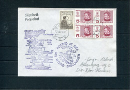 1979 Iceland Greenland Akureyri Paquebot M.S. WORLD DISCOVERER Singapore Ship Cover. Whale Slania - Covers & Documents