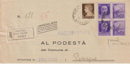 55*-50c. X 2 -Propaganda Di Guerra: Armi E Cuori...-v.1943-da Treviso A Possagno - Oorlogspropaganda