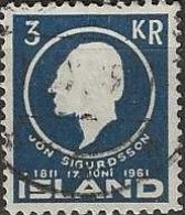 ICELAND 1961 150th Birth Anniversary Of Jon Sigurdsson (historian And Althing Member) - 3k - Sigurdsson FU - Usados