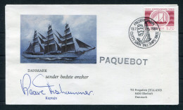 1984 Denmark Frederikshavn Cutty Sark Tall Ships Race "DANMARK" Signed Cover. Slania - Covers & Documents
