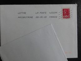 Marianne De Bequet- Adhésif YT 230 -seule Sur Lettre -TTB - Lettres & Documents