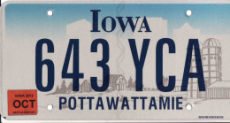 Plaque D' Immatriculation USA - State Iowa, USA License Plate - State Iowa, 30,5 X 15 Cm, Fine Condition - Placas De Matriculación