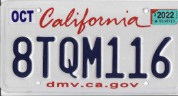 Plaque D' Immatriculation USA - State California, USA License Plate - State California, 30,5 X 15 Cm, Fine Condition - Number Plates