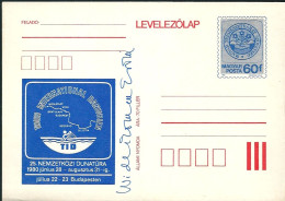 3523b Hungary Postcard Water Sport Rowing Unused RARE - Cartas & Documentos