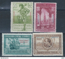 MA131SA4SF-L4265-TESPSEVILLA.Maroc.Marocco. LOTE MARRUECOS ESPAÑOL .Expo Sevilla Barcelona.1929 (Ed 131+3**) S/C.MAGNI - 1992 – Séville (Espagne)