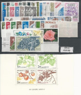 PRIOMOTION MONACO ! - 1981 - ANNEE COMPLETE ** MNH - COTE YVERT = 112 EUR. - 38 TIMBRES + 1 BLOC - Full Years