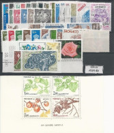 PRIOMOTION MONACO ! - 1981 - ANNEE COMPLETE ** MNH - COTE YVERT = 112 EUR. - 38 TIMBRES + 1 BLOC - Volledige Jaargang