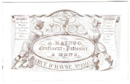 Belgique, "Carte Porcelaine" Porseleinkaart, Rainco, Confiseur Patissier, MONS Dim:114x72 Mm, - Porzellan