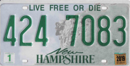 Plaque D' Immatriculation USA - State New Hampshire,USA License Plate - State New Hampshire,30,5 X 15 Cm, Fine Condition - Number Plates