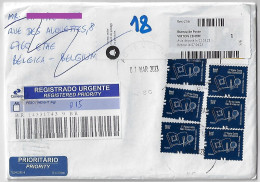 Brazil 2023 Registered Priority Cover Sent From Biguaçu To Ethe Belgium Returned To Send Stamp Philately BPost Label - Covers & Documents