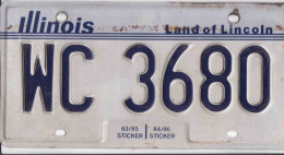 Plaque D' Immatriculation USA - State Illinois, USA License Plate - State Illinois, 30,5 X 15 Cm, Fine Condition - Nummerplaten