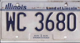 Plaque D' Immatriculation USA - State Illinois, USA License Plate - State Illinois, 30,5 X 15 Cm, Fine Condition - Number Plates