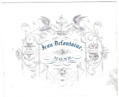 Delcampe - Belgique, "Carte Porcelaine" Porseleinkaart, Commerce Industrie, Defontaine, MONS Dim:110x90 Mm, - Porzellan