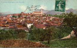 Delcampe - PANORAMA D AUBAGNE PRES MARSEILLE PUBLICITE TRAMWAYS DE MARSEILLE LI - Aubagne