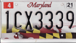 Plaque D' Immatriculation USA - State Maryland, USA License Plate - State Maryland, 30,5 X 15 Cm, Fine Condition - Number Plates