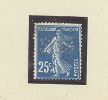 PERFORE- N°140 - SEMEUSE CAMEE 25 C BLEU -PERFORE S-C : SUSSFELD Et Cie -PARIS - ANCOPER N°S-32 - Unused Stamps