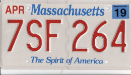 Plaque D' Immatriculation USA - State Massachusetts, USA License Plate- State Massachusetts,30,5 X 15 Cm, Fine Condition - Plaques D'immatriculation